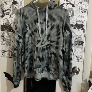 Tie Dye Hoodie Black/Grey